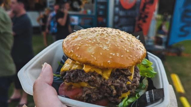 Burgers & Bites food truck serving burgers, nachos and paninis in Perth