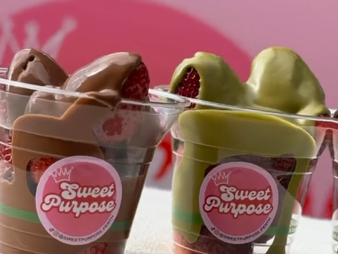 Sweet Purpose Perth dessert truck serving chocolate strawberries and sweet treats