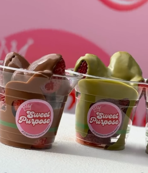 Sweet Purpose Perth dessert truck serving chocolate strawberries and sweet treats