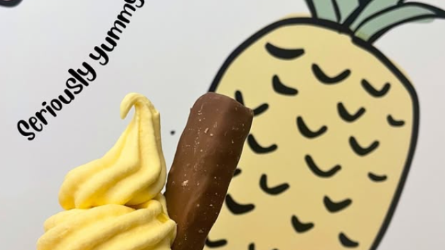 The Funky Fruit Ice Creamery trailer serving real fruit ice cream in Perth