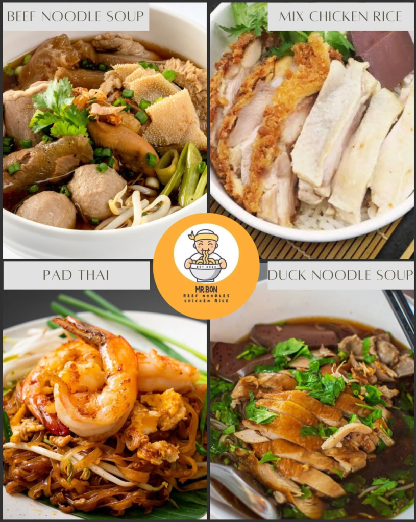 MR.BON food truck serving Thai chicken rice and beef noodle soup in Perth