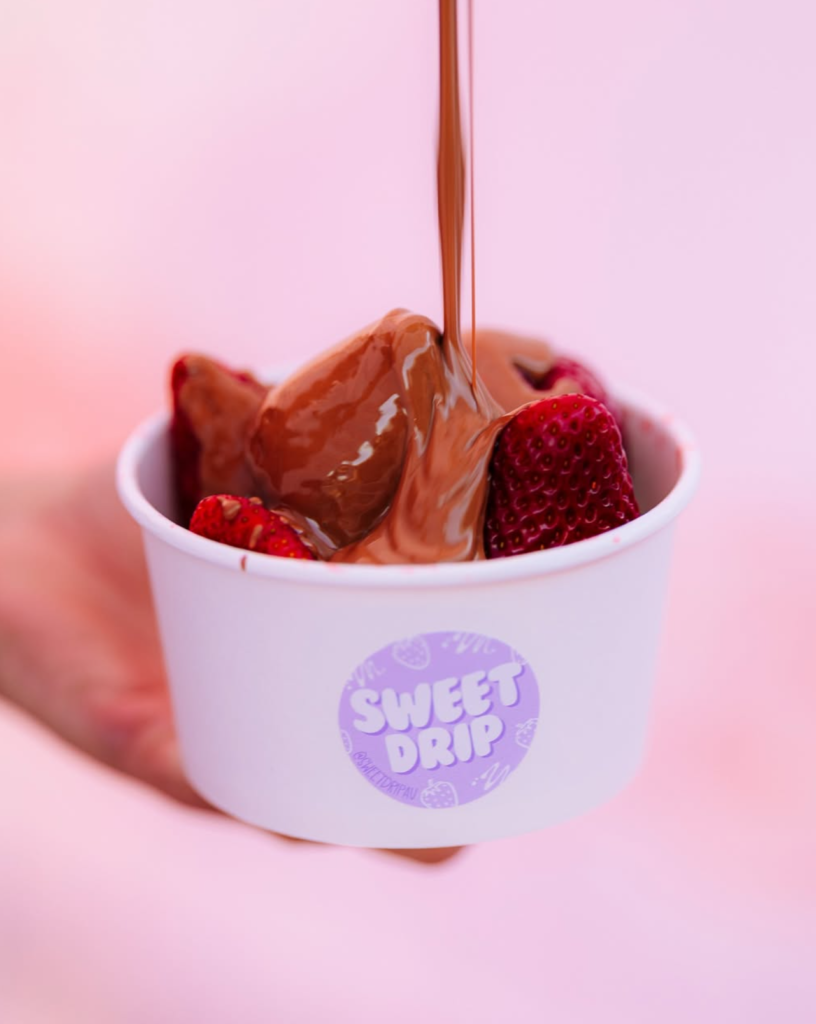 Sweet Drip dessert business serving chocolate covered strawberries and sweet treats in Perth