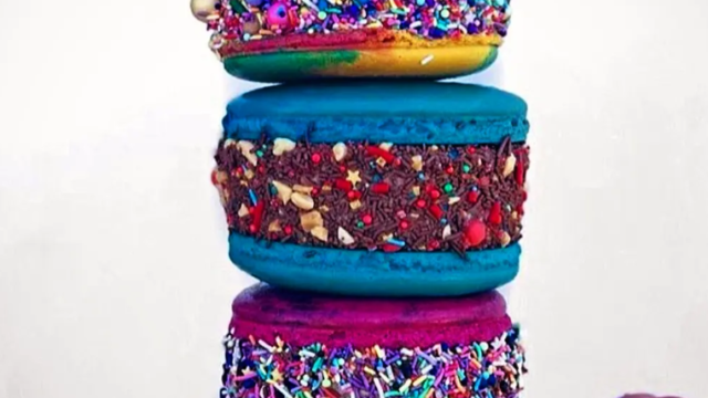 The Sweet Box Cart dessert truck serving ice cream and macarons in Perth